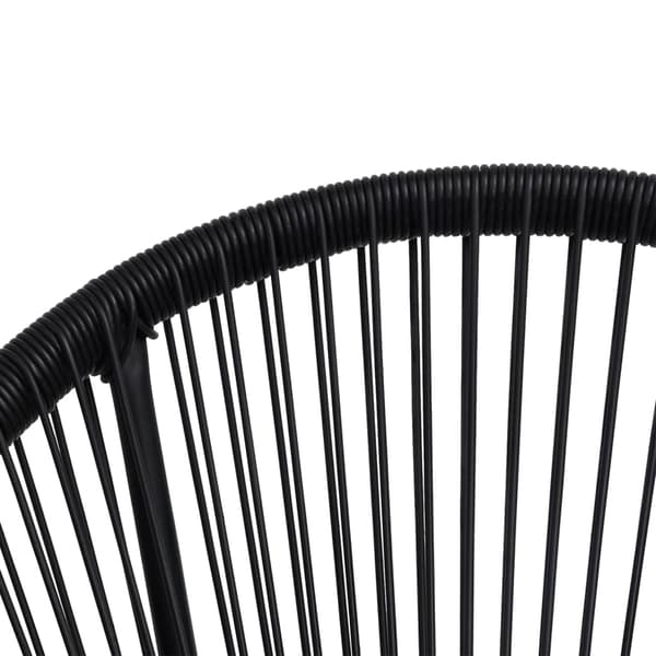 vidaXL havemøbler, sæt med 2, rattan, sort