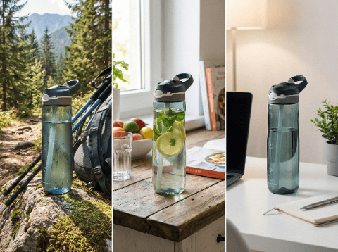 SISI PLASTFLASKA 750ML GRÖN