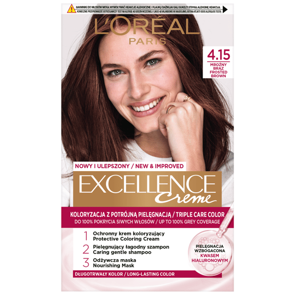 Loreal Excellence -hiusväri voidemainen väri - 4.15 Pakkasenruskea 192 ml