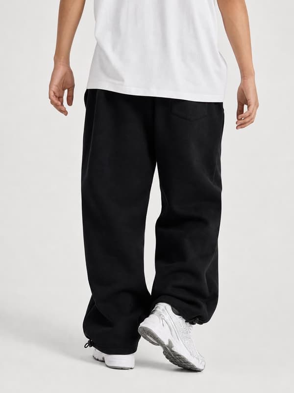 Herre Baggy Joggingbukser Sort Method Sport Vertical L
