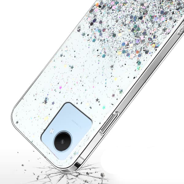 Etui til Realme C30 / Narzo 50i Prime, Glitrende, Gennemsigtig