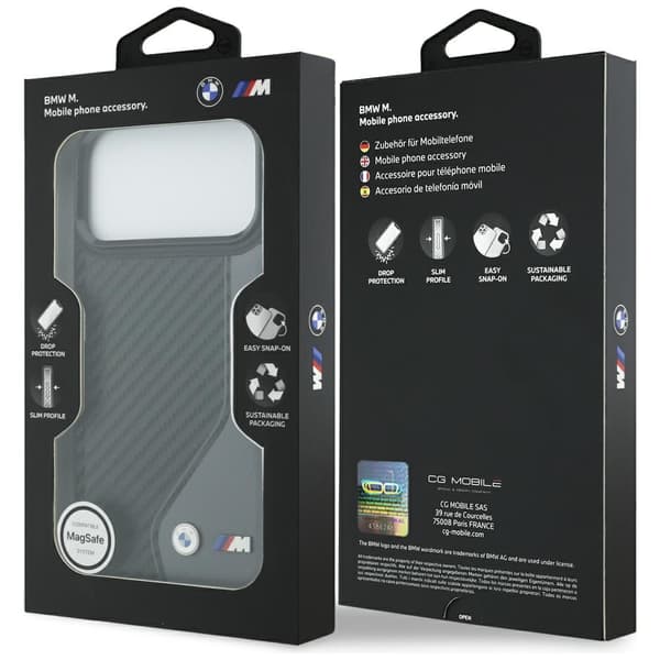 BMW M Carbon Logo MagSafe-cover til iPhone 17 Pro Max Antracit
