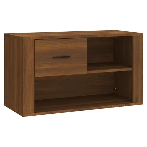 vidaXL skoskab brunt egetræ 80x35x45 cm