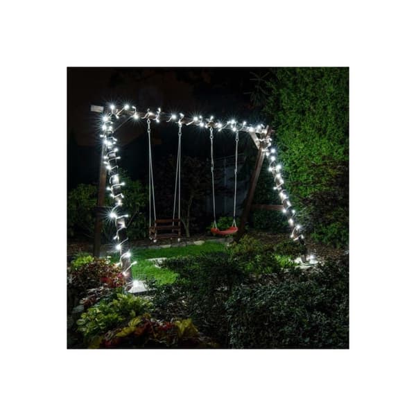 Juletræslys 288 LED larveformede, hvide, 2 m