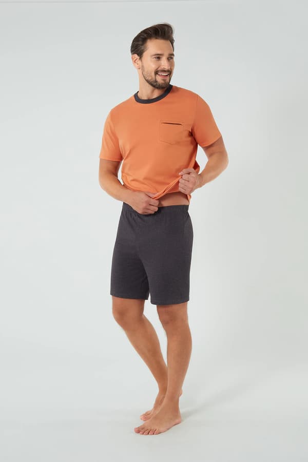 Stefano herrpyjamas, korta ärmar, korta byxor M