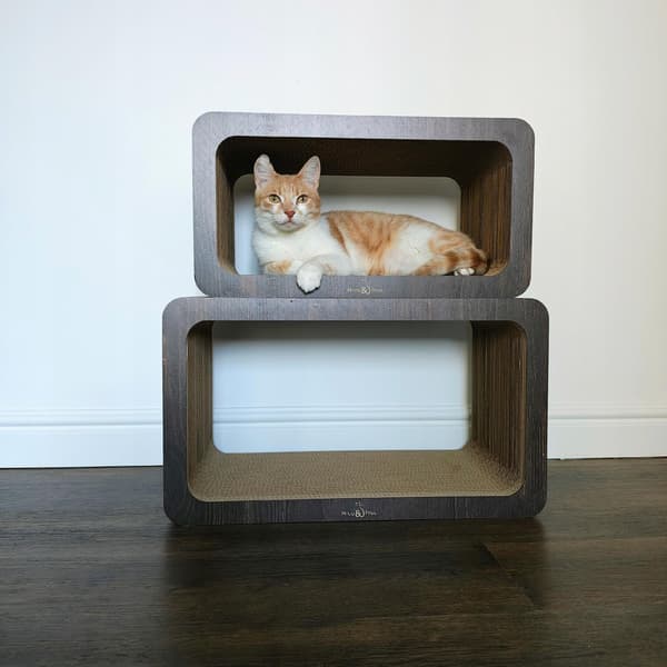 Rektangulær kradsetræ til katte XL | brun | 53x28x30 cm | Mruu&Pruu