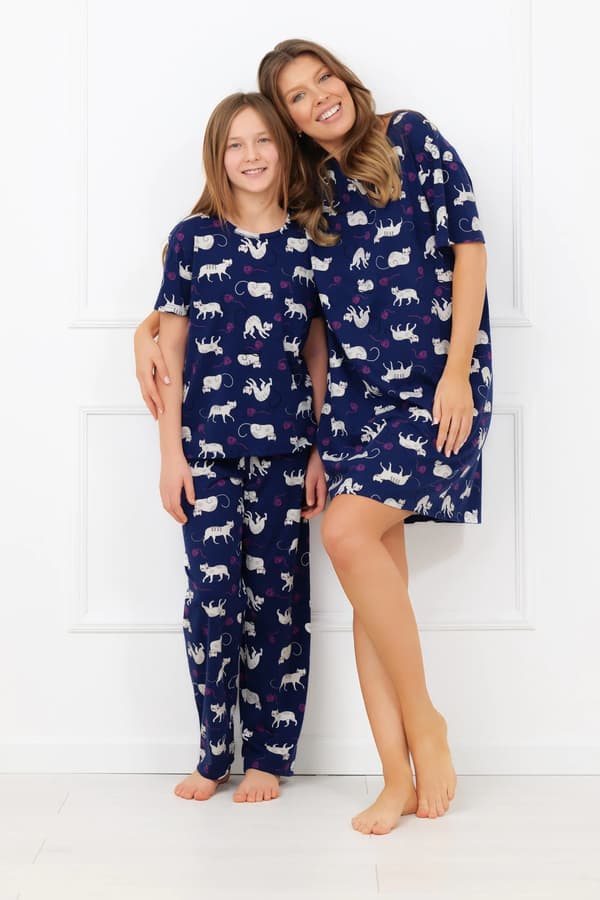 Mimi flickpyjamas, kortärmade, långbyxor, 14 år