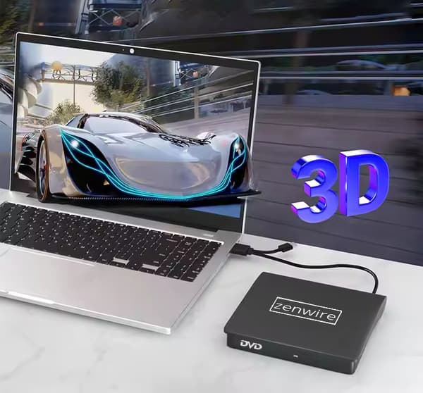 ECD829-Y USB 3.0 DVD- och CD-brännare, gul