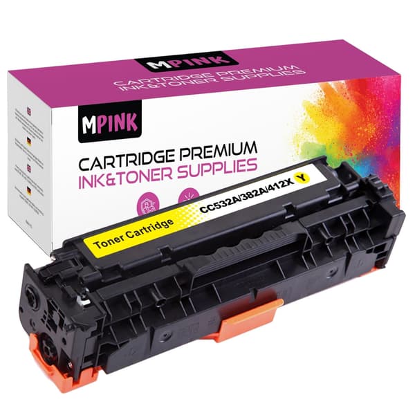 Toner til HP CC532A/CE412X/CF382X Gul GP