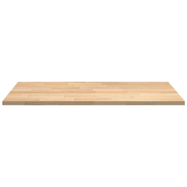 vidaXL køkkenbordplade, 120x63,5x2,7 cm, rektangulær, massivt egetræ