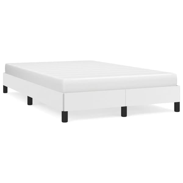 vidaXL Sängram vit 120x200 cm konstläder