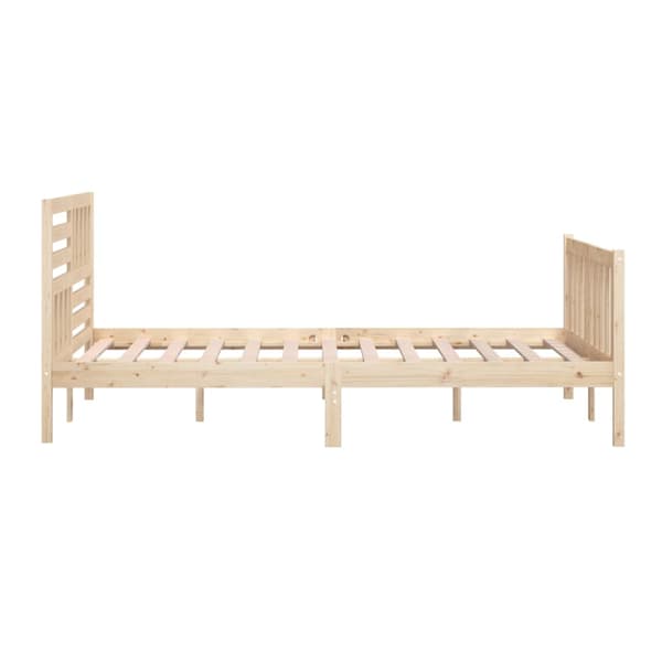 vidaXL Sängram massivt trä 160 x 200 cm
