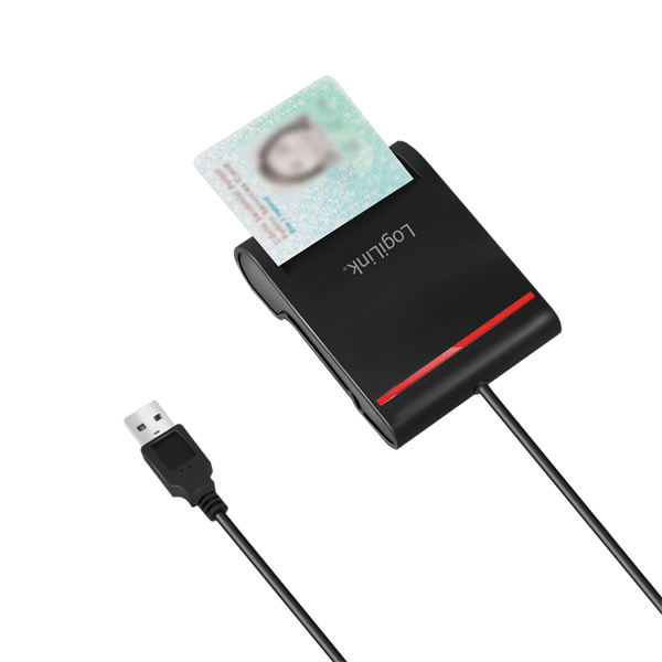 Smart ID smart chipkortlæser LogiLink USB 2.0 Understøtter eID, ePUAP, e-deklarationer Windows og Mac OS Plug & Play