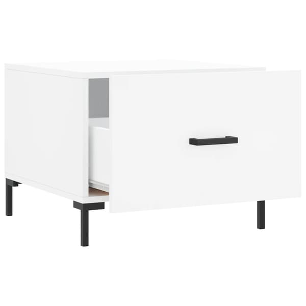 vidaXL Soffbord, Vitt, 50x50x40 cm, Träbaserat Material