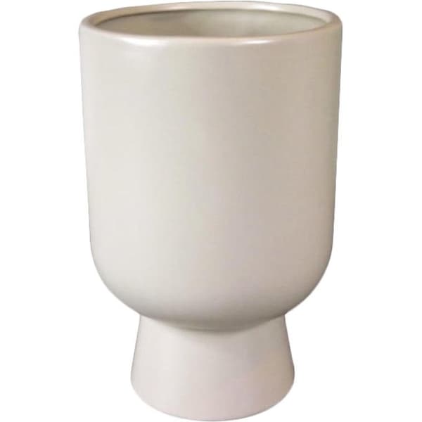 Beige keramikvas 14x14x21 cm