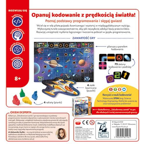 Kodningsspel. Coded Cosmos, släpp 2022. Captain Science. EDGARD