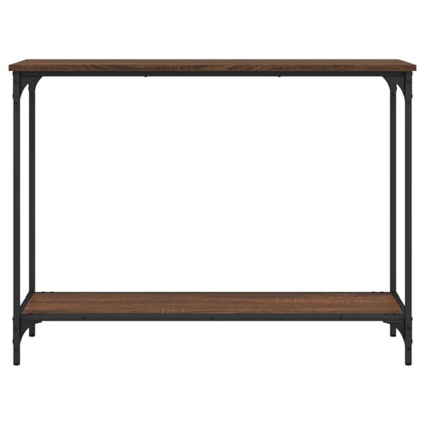 vidaXL konsolbord brunt egetræ 101x30,5x75 cm