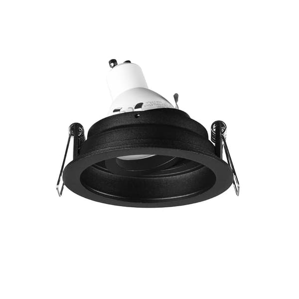 KENAI Sort Mat Flytbar GU10 Rund Loftspotlight