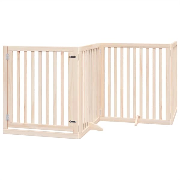 vidaXL foldbar hundegitter med dør 4 paneler 320 cm