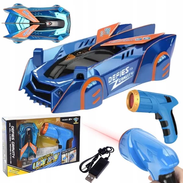 RC-seinäryömiväauto sininen