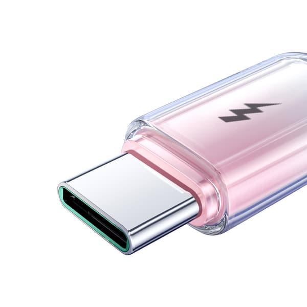 Crystal-Clear Series 3A USB-A - USB-C-kabel 1,2 m - Vit