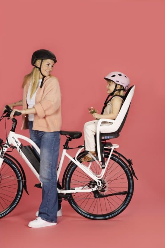 Hamax - Caress Cykelsadel för Rackmontering - Mörkgrå/Röd