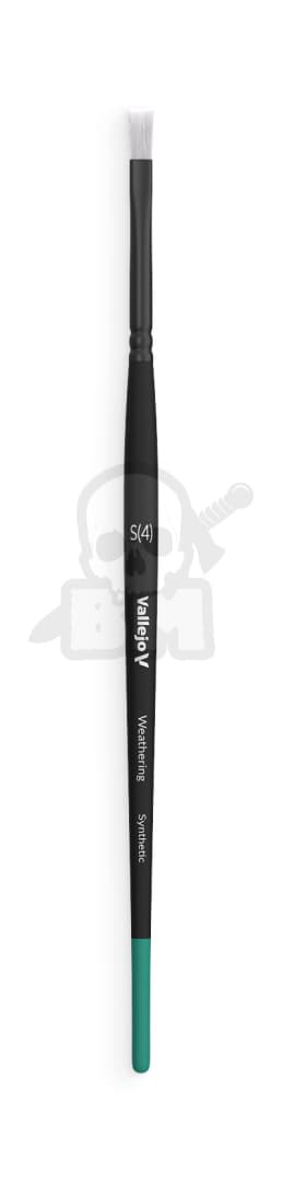 VALL-B09001 Weathering Flat Synth Brush. Liten