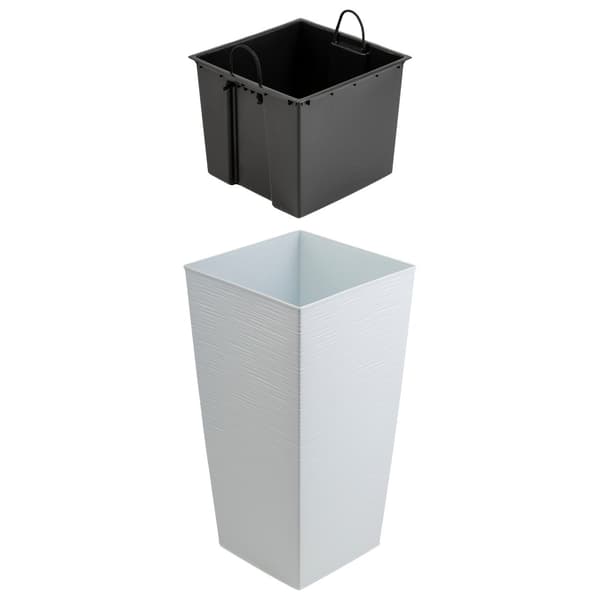 Porto Riflo vit blomkrukaset, 3 delar