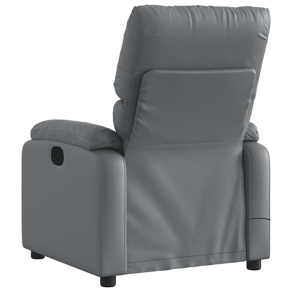 vidaXL elektrisk lænestol med massagefunktion, grå, kunstlæder