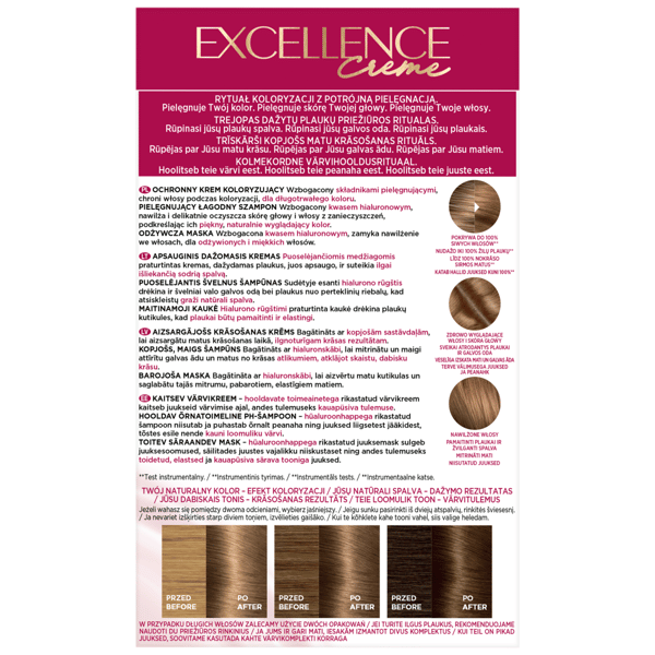 Loreal Excellence Creme Hårfarve - 7 Blond 192ml