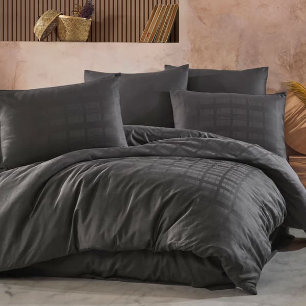 Bomuldspudebetræk 40x40 satin Marsela Premium - makosatin antracit