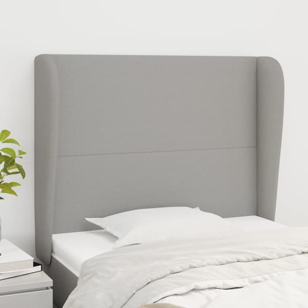 vidaXL Siivekäs niskatuki vaaleanharmaa 103x23x118/128 cm kangas