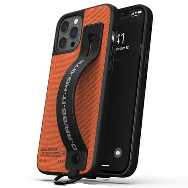 Diesel Handstrap Cover Utility Twill til iPhone 12 Pro Max Sort og Orange