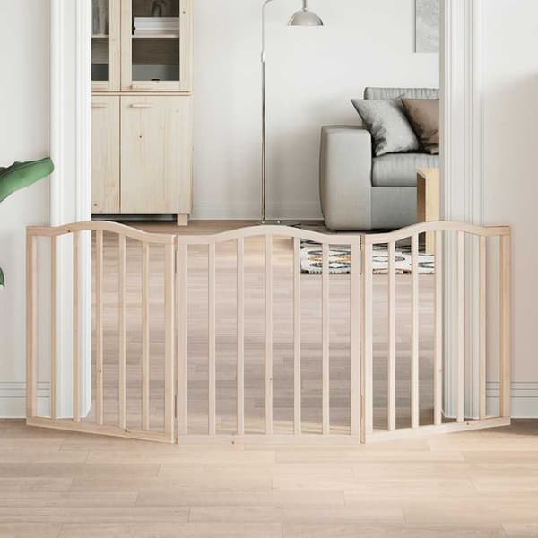 vidaXL foldbart sikkerhedsgitter til hunde, 3 paneler, 150 cm