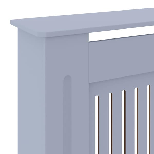 vidaXL Radiatorskydd, MDF, Grå, 205 cm