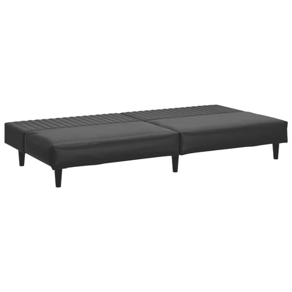 vidaXL 2-personers sofa, sort, kunstlæder