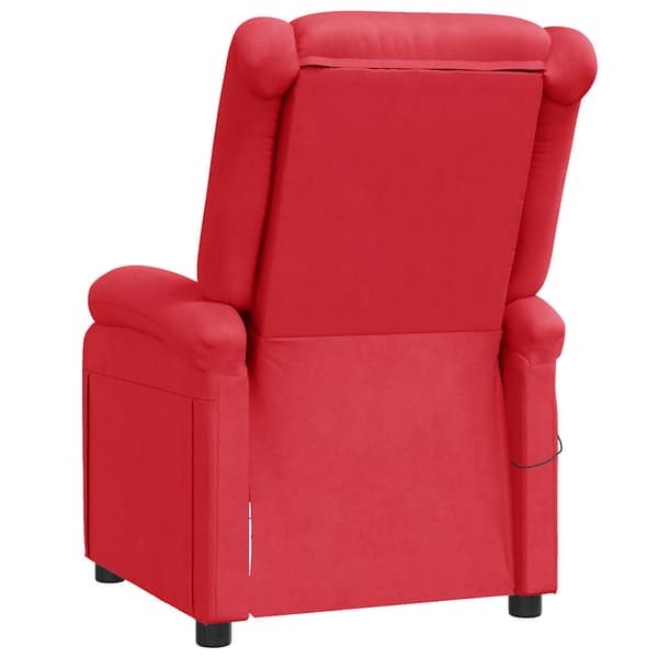 vidaXL Massagefåtölj, Röd, Klädd i Konstläder