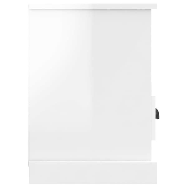 vidaXL TV-skåp blank vit 80x35x50 cm