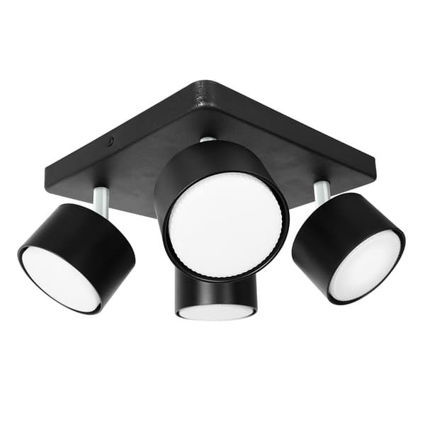 Heckermann 8795318A LED-kohdevalo musta 4 kpl päätä
