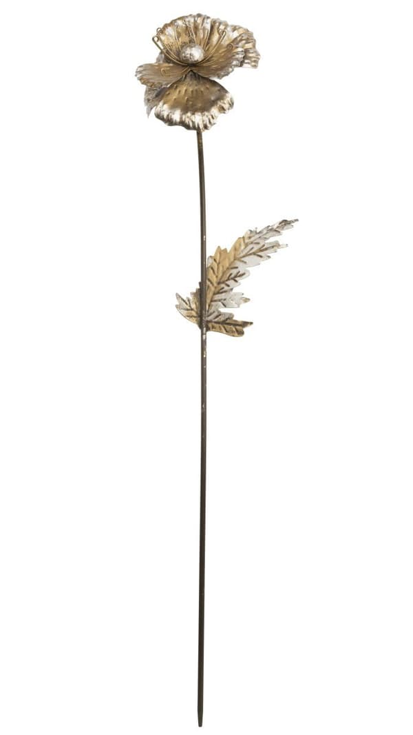 Dekorative metalblomster, sæt med 3