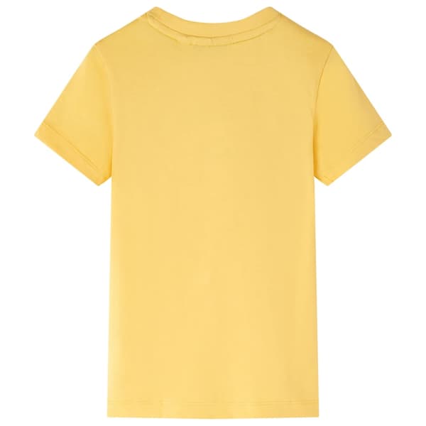 Børne-T-shirt med abe, lys okker, 116