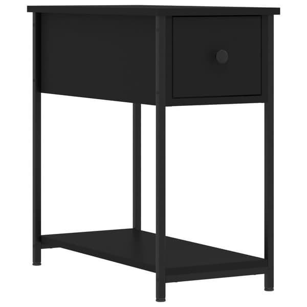 vidaXL sengebord, sort, 30x60x60 cm, træbaseret materiale