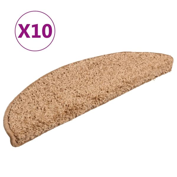 vidaXL Trappsteg, 10 st, 56x17x3 cm, Beige