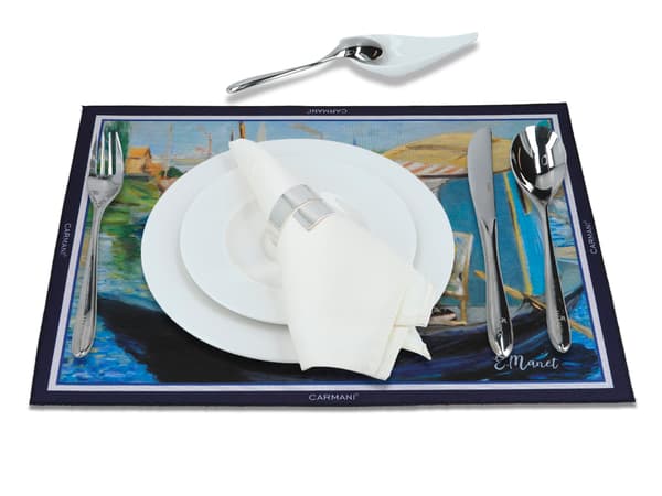 Bordskåner - E. Manet, Monet i sin båd (CARMANI)