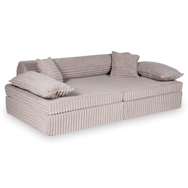 Montessori Premium Waffle Play Sofa Lyserød
