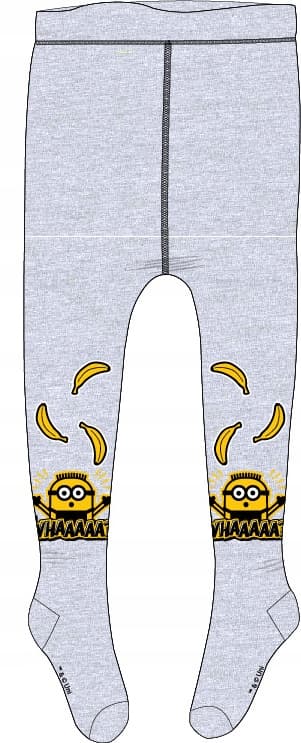 Minions tætte bomuldsstrømpebukser drenge grå 122/128