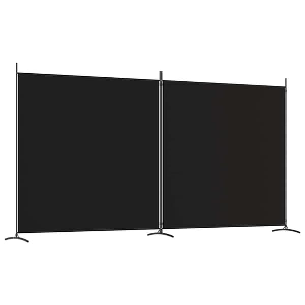 vidaXL 2-panels rumdeler sort 348 x 180 cm stof