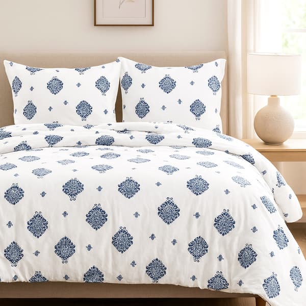 Bäddset 220x200 JERSEY 100% BOMULL Ornamentpåslakan + örngott