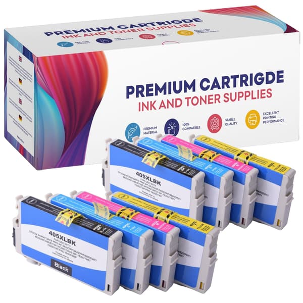 8x blæk til Epson E405XL CMYK x2 GP