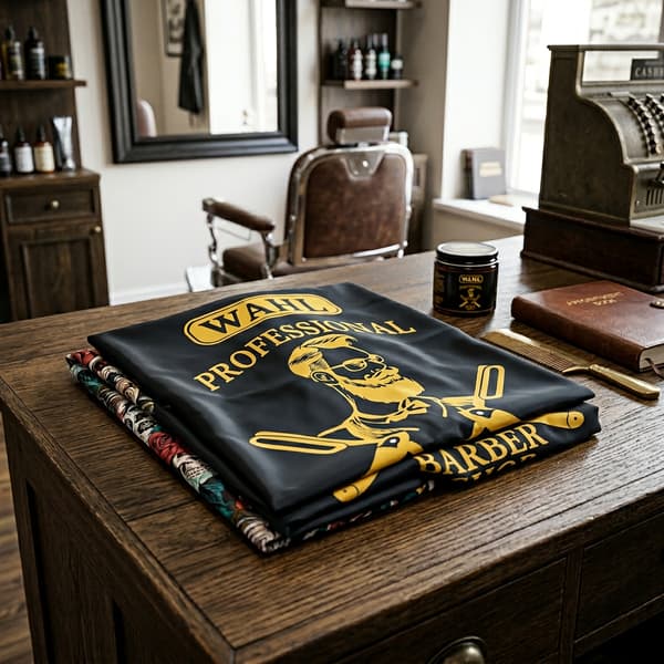 Barbermantel för en stor hårsalong